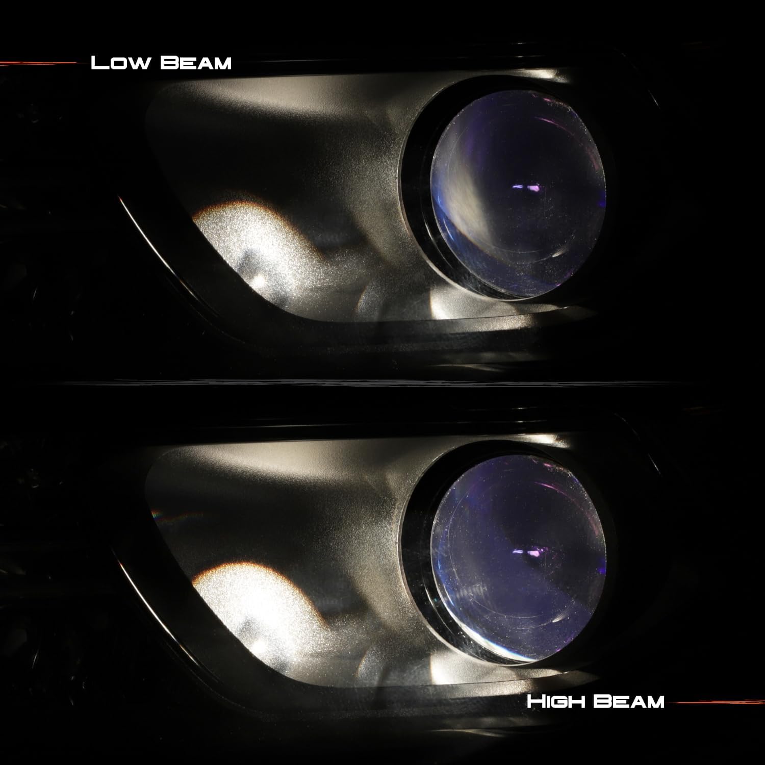 AKKON - Fits 2014-2017 Dodge Durango [Halogen Type] Projector Black Headlights Pair Driver+Passenger w/o DRL LED Models