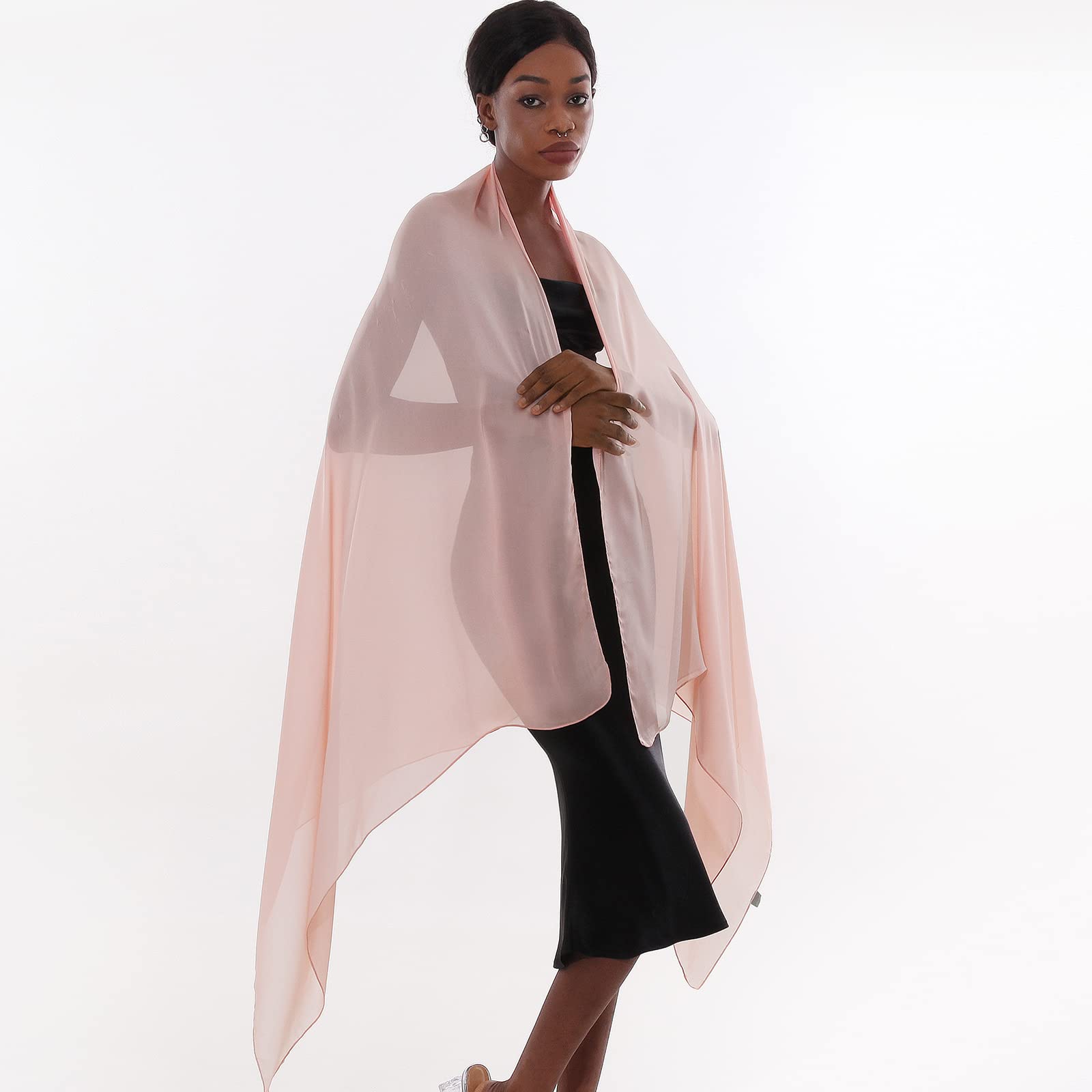 Sciarpa Donna Leggera Scialle Sciarpe Elegante Cerimonia Foulard Pashmina Scilla Stole Primavera Estate