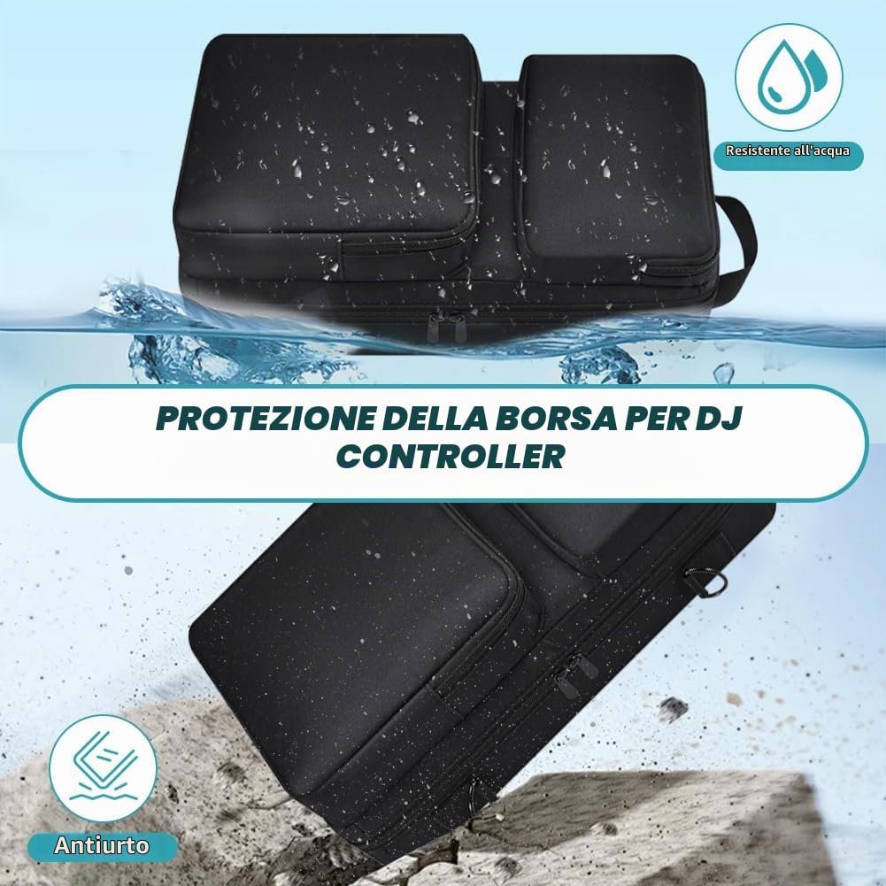 Custodia per Controller DJ per Pioneer DDJ-200/DDJ-WeGO4, per AlphaTheta DDJ-FLX 2, per Controller DJ Hercules Inpulse 200/200 MK2 Copertura da Viaggio Portatile con Tracolla