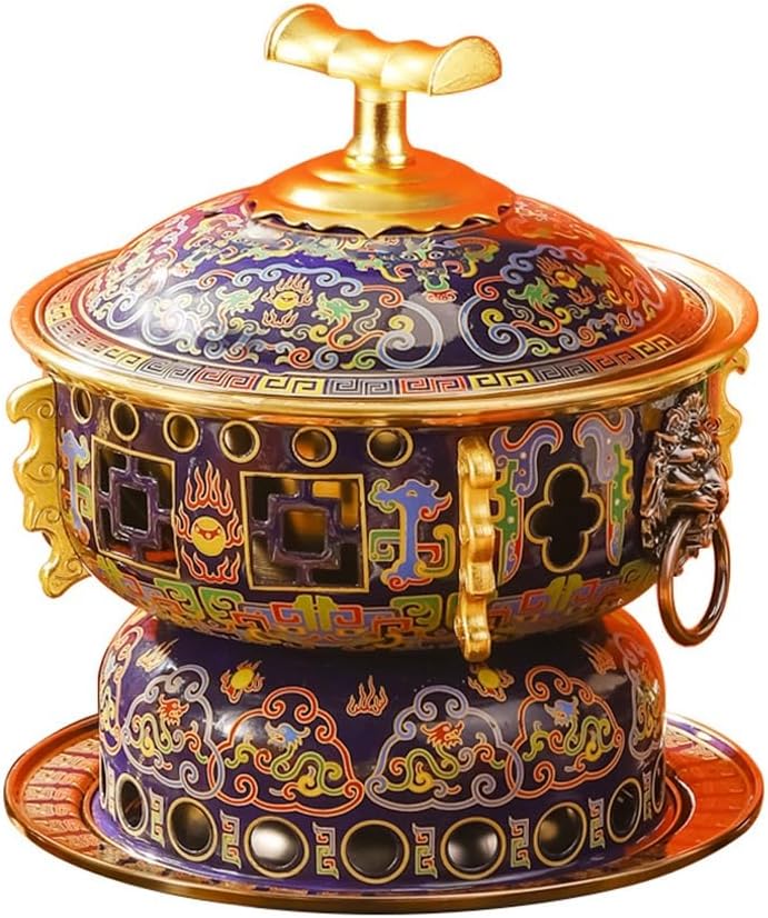 Chinese Hot Pot,Copper Hot Pot, Old Copper Hot Pot Pure Copper Small Hot Pot Suitable for 2-4 People Alcohol Stove Anti-Scald Carrying Handle