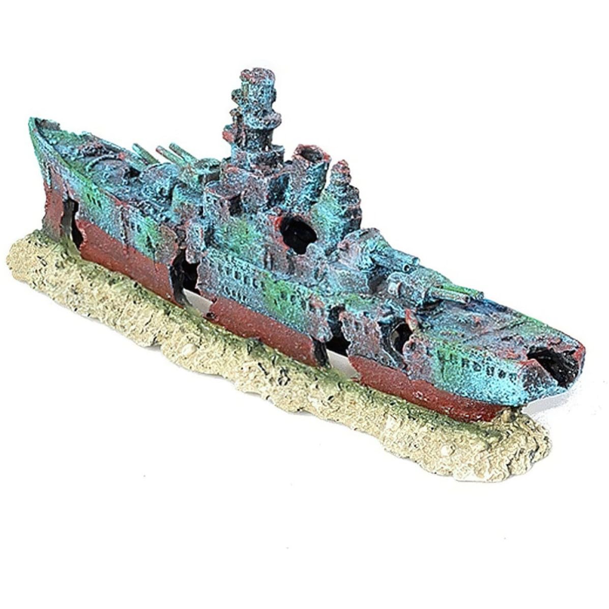 DOITOOL Realistische Verblassungsbeständigem Design Schiffswrack Dekoration Aquarium aus Kunstharz mit Hoher Detailtreue und Verschiedene Aquarium Themen und Fischbecken