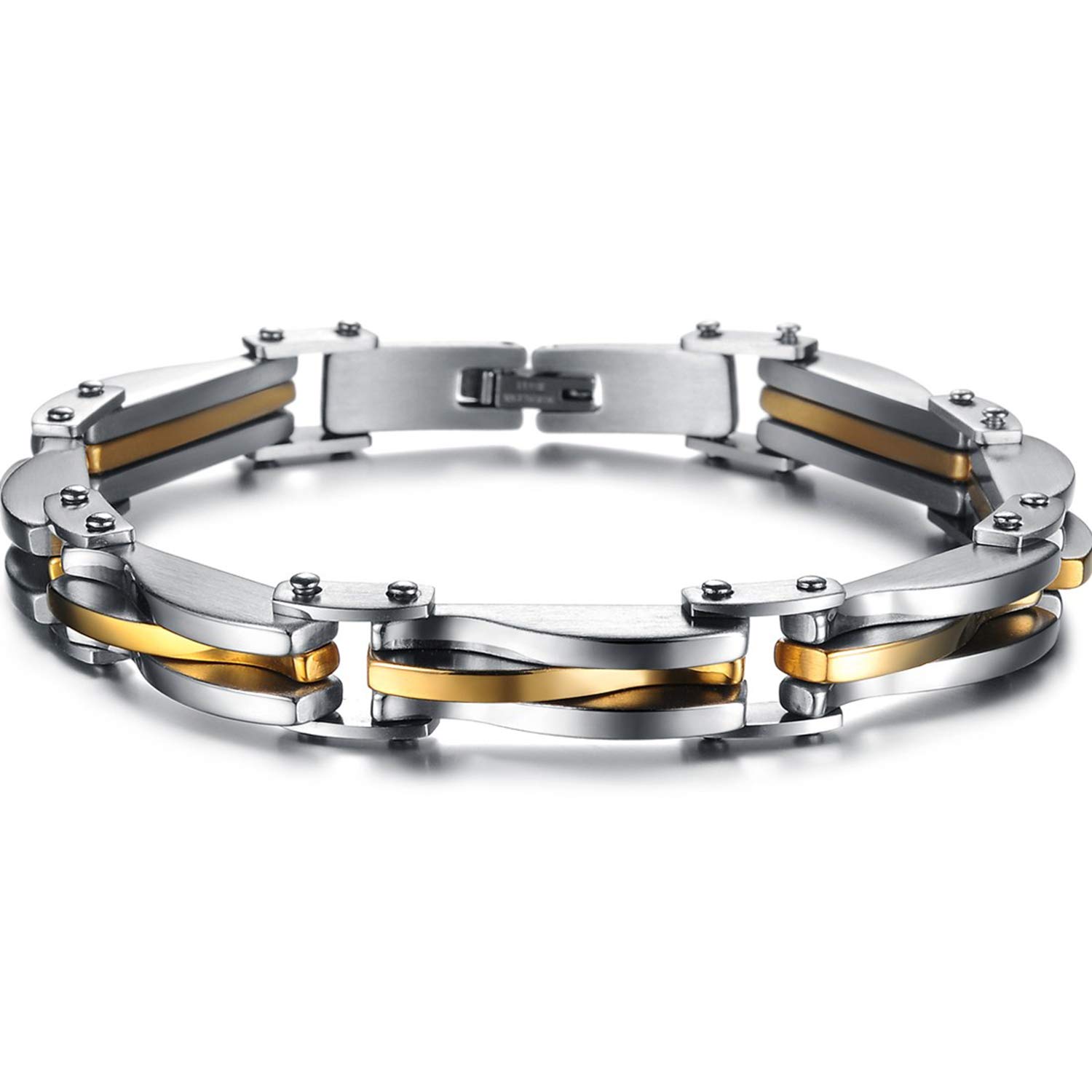 Bracelet for Men Bracelet Chain Stainless Steel Gold Silver