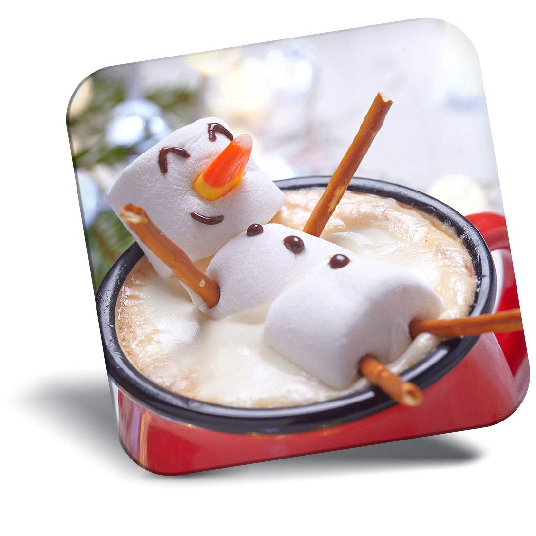 Destination Vinyl ltd Fridge Magnet - Marshmallow Man Hot Tub Chocolate 16701