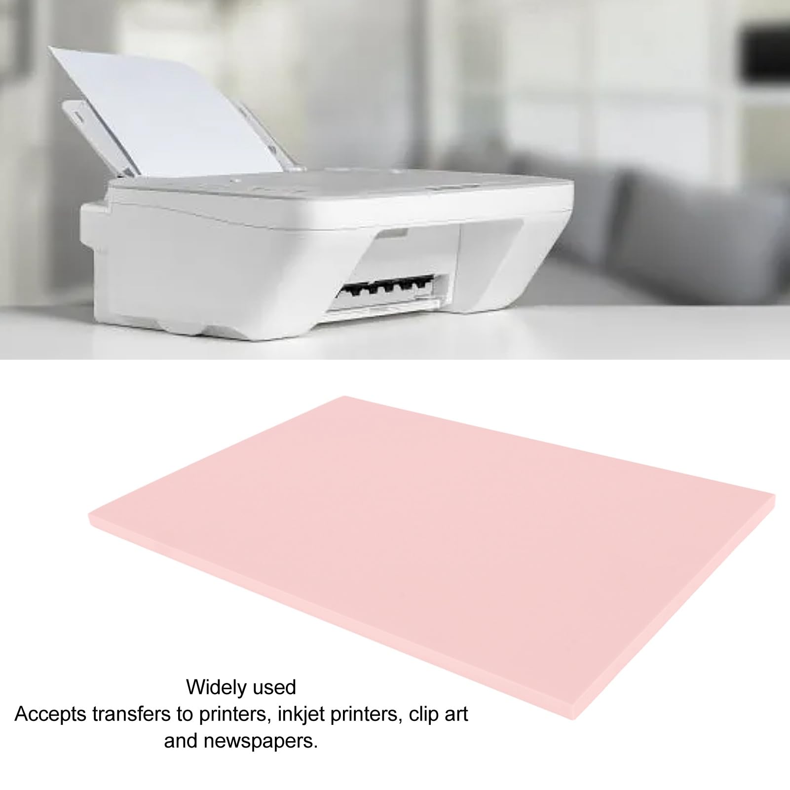 Jwthee Rubber Stamp Carving Block, A4 Rubber Stamp Sheet for Engraving Soft Great for Beginners Professional and Commercial (Pink)