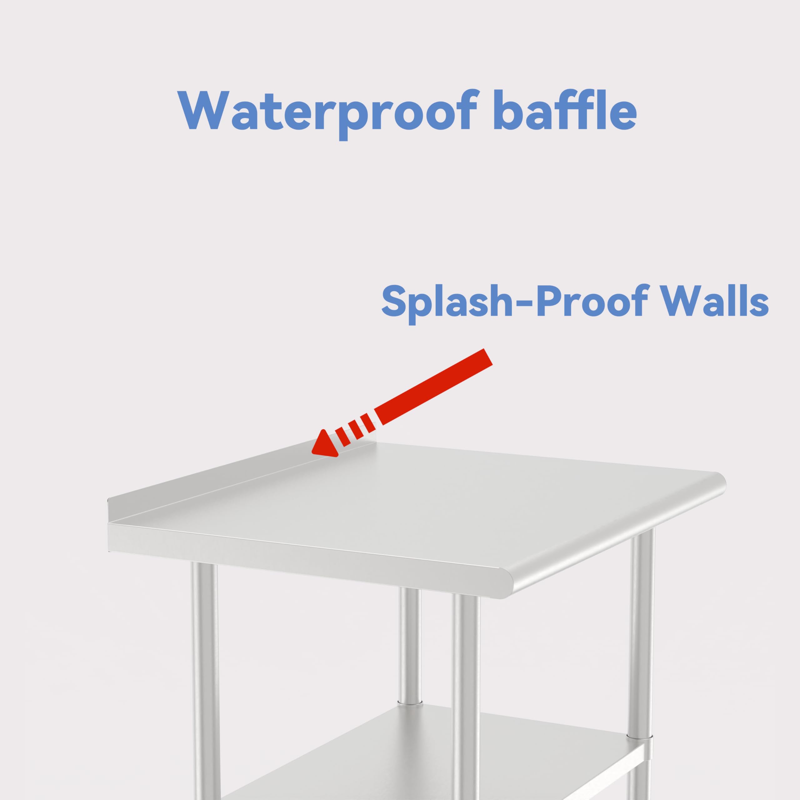 Amazon.co.jp: STEELBUS 24 x 48インチ ステンレススチールテーブル