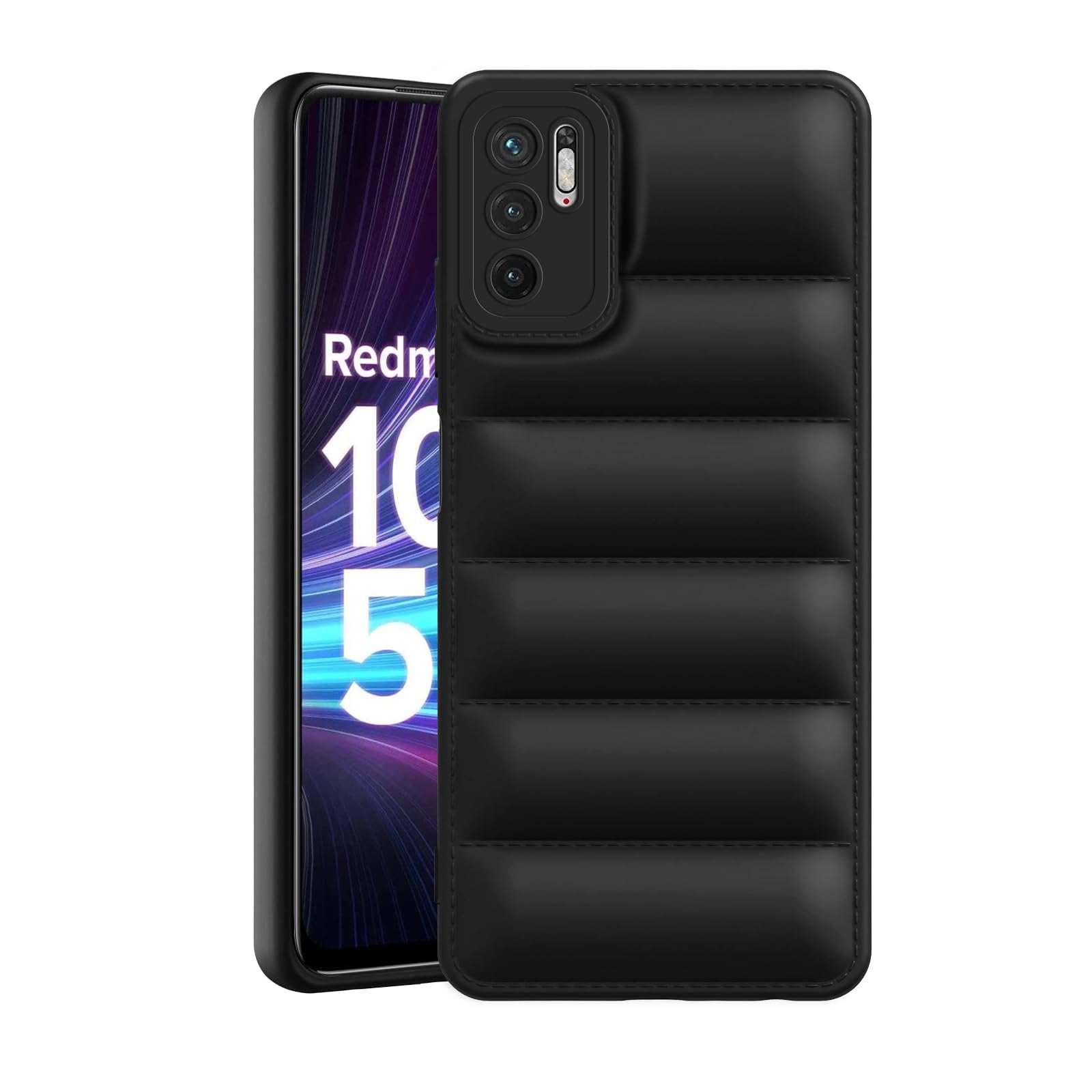 Plus Puffer Case Camera Protection Soft Back Cover for Redmi Note 10T 5G | Poco M3 Pro 5G - Black (B0CQG5HYT3) Amazon Price History, Amazon Price Tracker