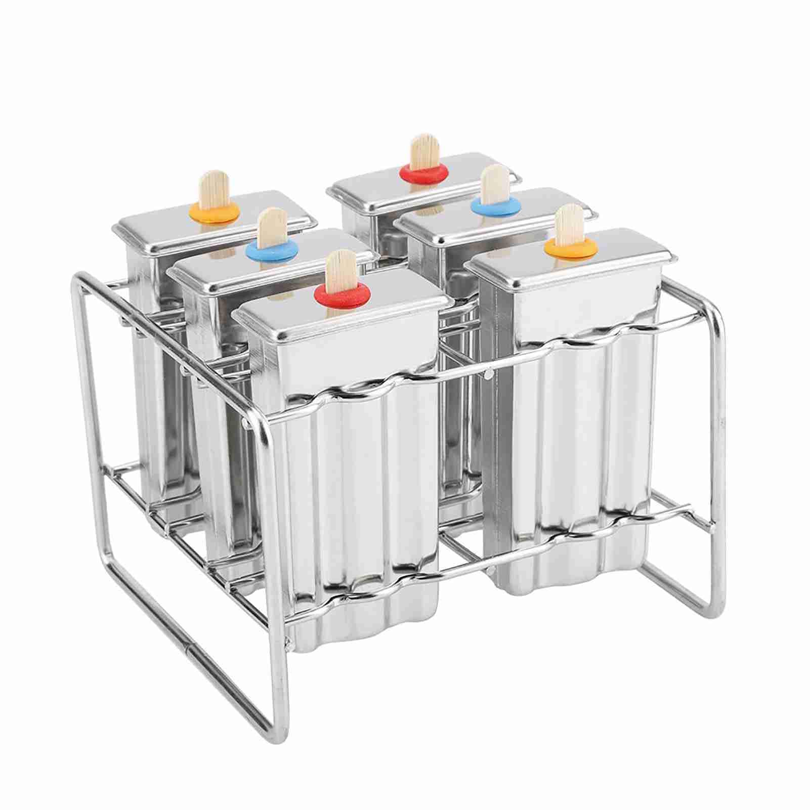 Molde para paletas de hielo de acero inoxidable con doble ranura