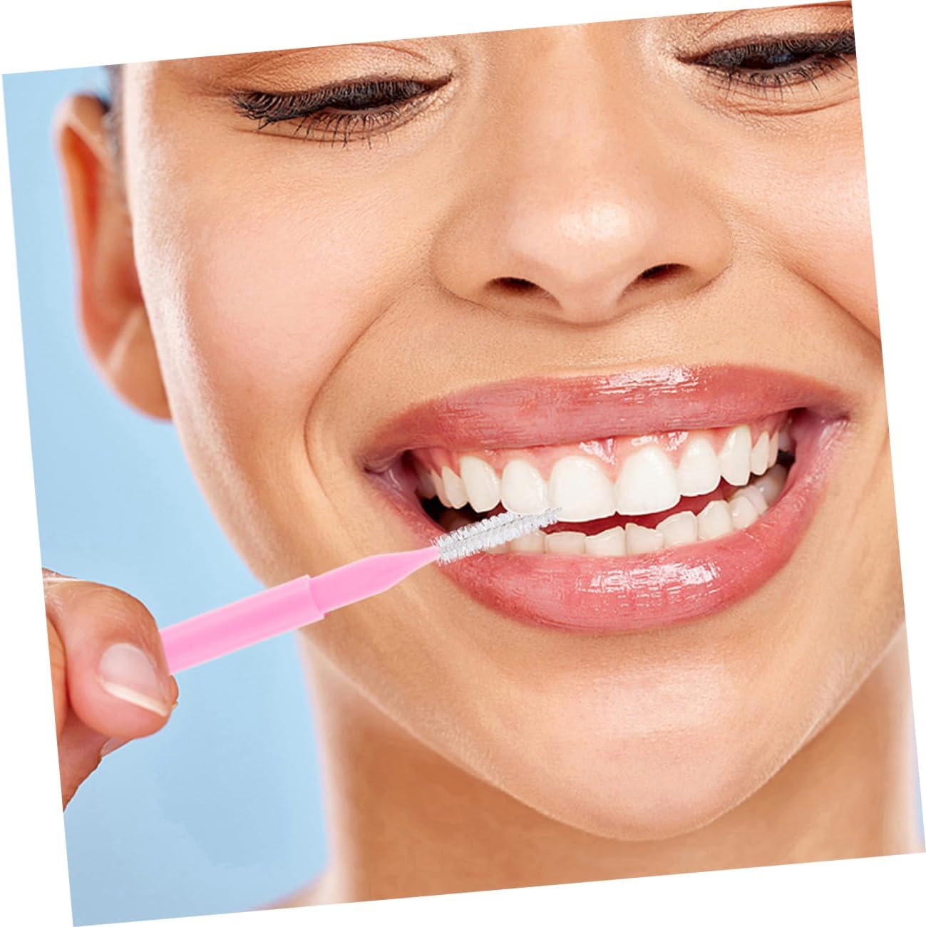 200pcs Interdental Brushes for Braces Soft Bristle Oral Pick Brush Ergonomic Design for Gentle Cleaning for Flossing and Oral Pink Interdental Cleaners