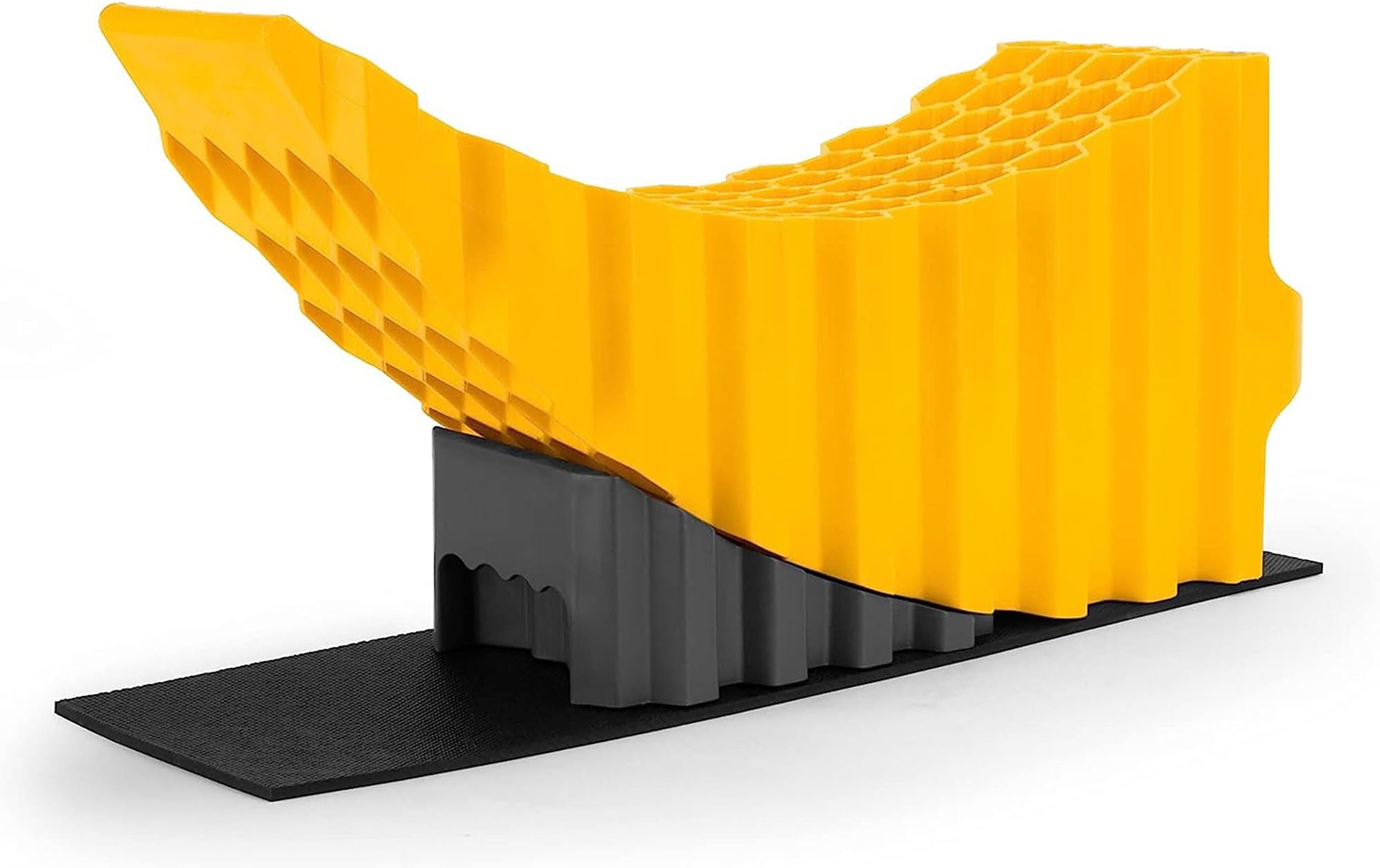 Curved Trailer Aid w/Chock and Pad - Yellow
