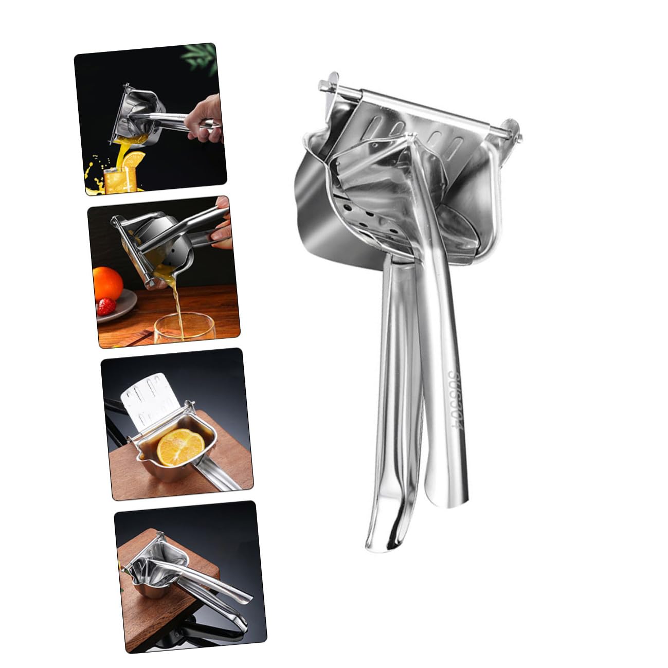 Exprimidor Manual de Acero Inoxidable Palanca Ergonómica para Exprimir Frutas y Naranjas en Supermercados y Panaderías