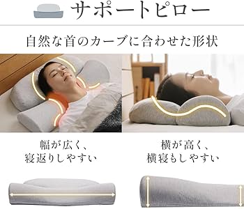 Amazon｜[CALQS ダブル枕PLUS ダークグレー] 枕 ピロー まくら