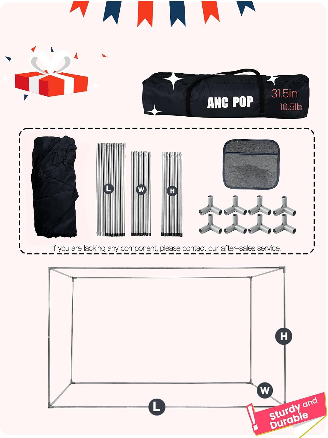 ANC POP Portable Bed Tent, Blackout Privacy Canopy with 3 Doors & Breathable Mesh, Large Space for Adults, Indoor Sleeping Shelter for Dorms/Shared Rooms