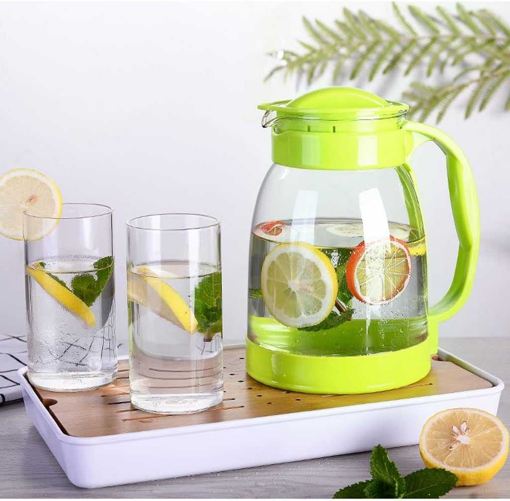 飲料ピッチャーガラス釜の家庭用クールな水カップセットティーポット大容量ティードリンクコーヒーミルクとジュース (Color : D)
