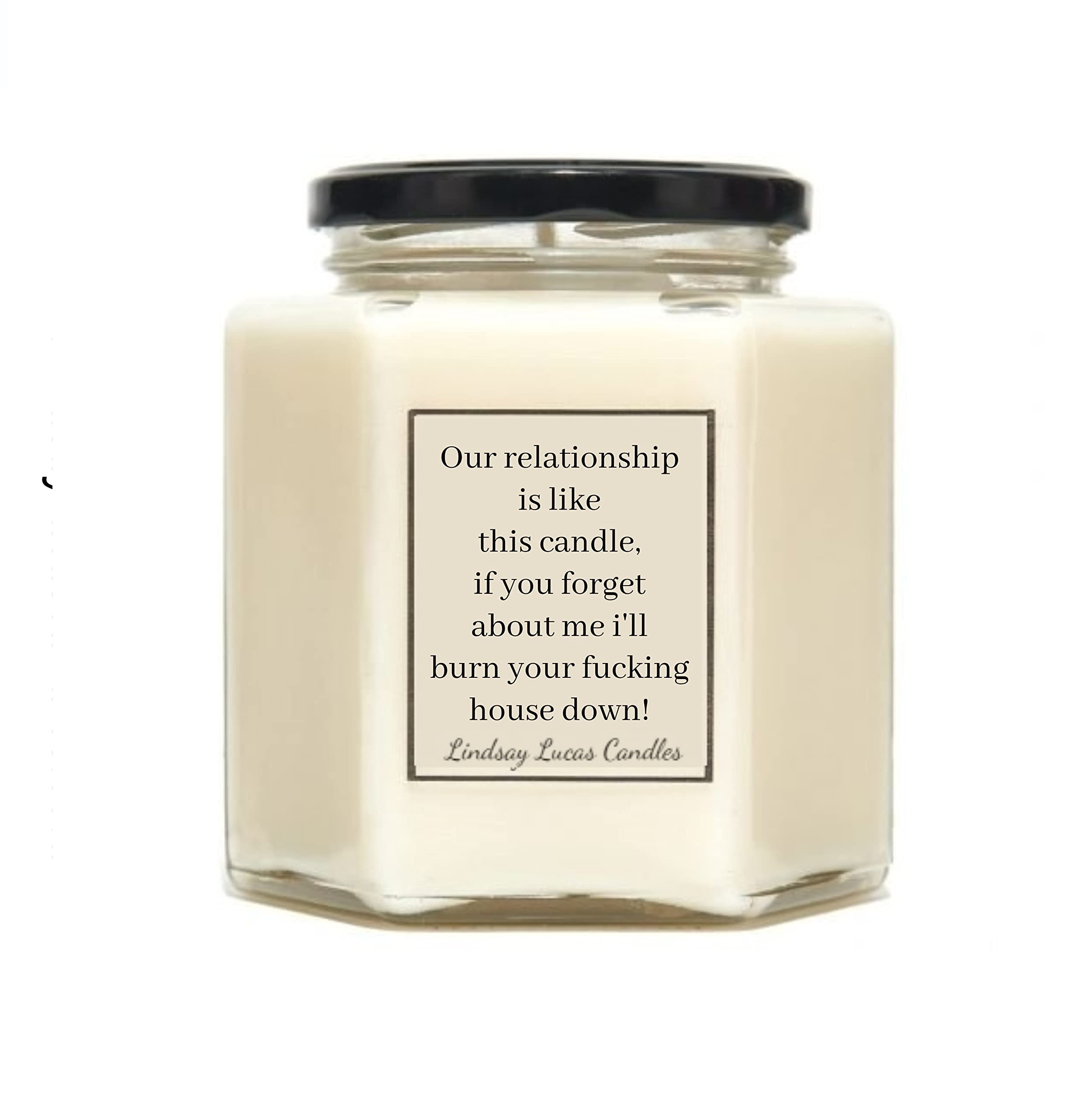 Funny Relationship Scented Candle Gift - Our relationship is like this candle (Rose Oud, Large)