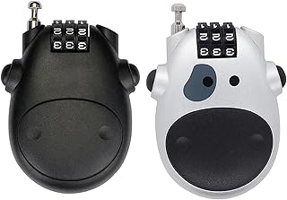 Anti-Theft Telescopic Wire Lock,Bicycle Helmet Password Lock,Retractable Cable Shackle Mini 3 Digit Code Combination Lock,High Security Telescopic Wire Rope Steel Cable Code Lock (2pcs)