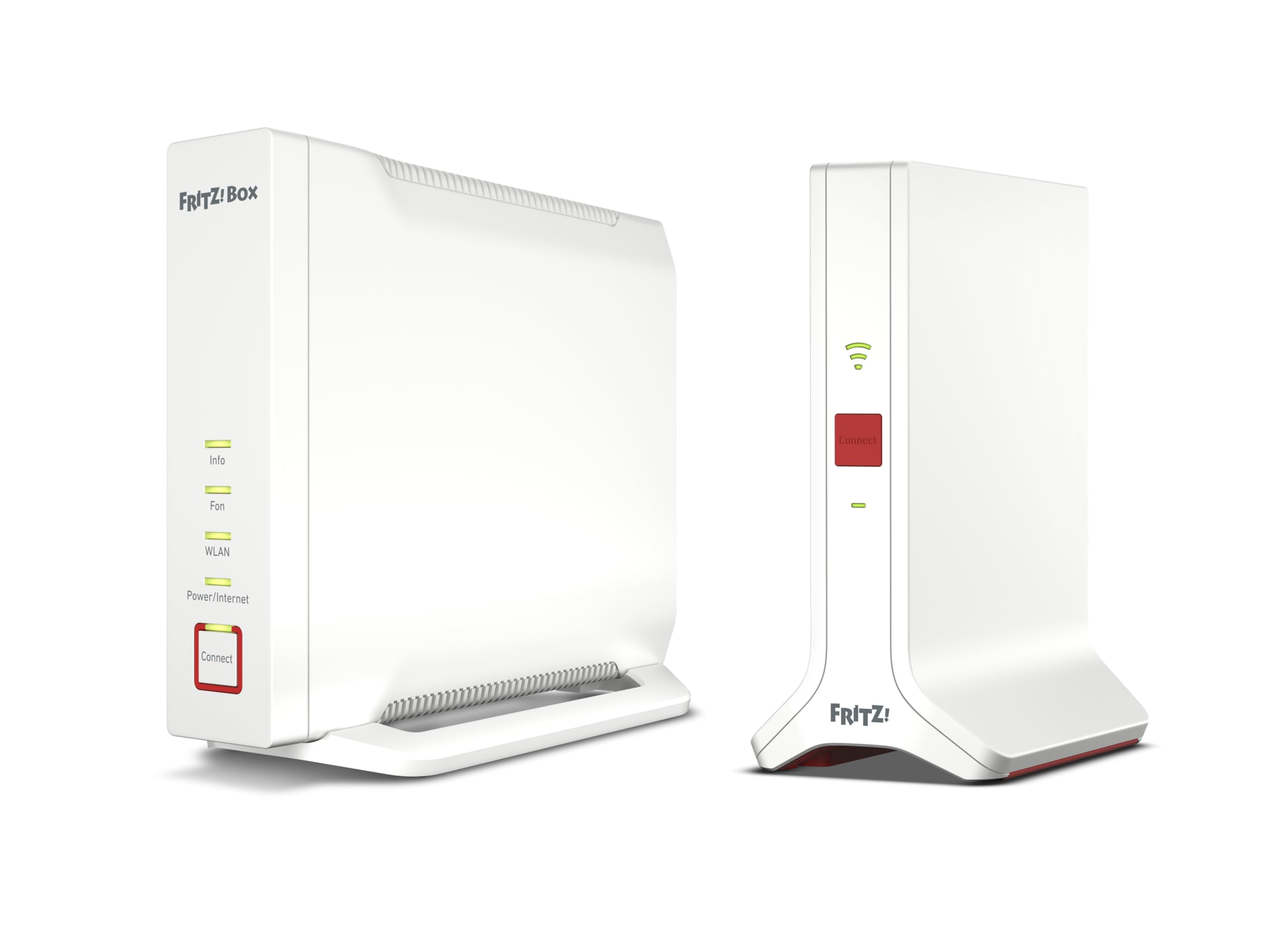 FRITZ! International Mesh Set (FRITZ!Box 4060 and FRITZ!Repeater 3000 AX), WiFi 6 Triband with up to 6 Gbps (2,400 Mbps + 2,400 Mbps + 1,200 Mbps), 2.5 WAN Gigabit, Spanish Interface