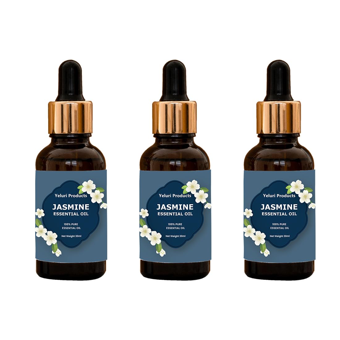 Jasmine Oil for Skin and Hair Care- Radiance and Relaxation Combined Delight Your Senses Men And Women-30ml(Pack of 3)