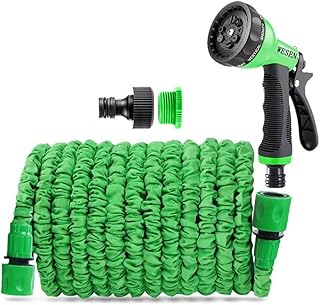 WESEN Expandable Garden Hose, 25ft/50ft/100ft/125ft/150ft/200ft Garden Water Hose Pipes, Hose with Nozzle Spray Gun, 1/2", 3/4" Connector Fittings, 3 Times Flexible Magic Hose for Garden/Lawn/Car/Dog