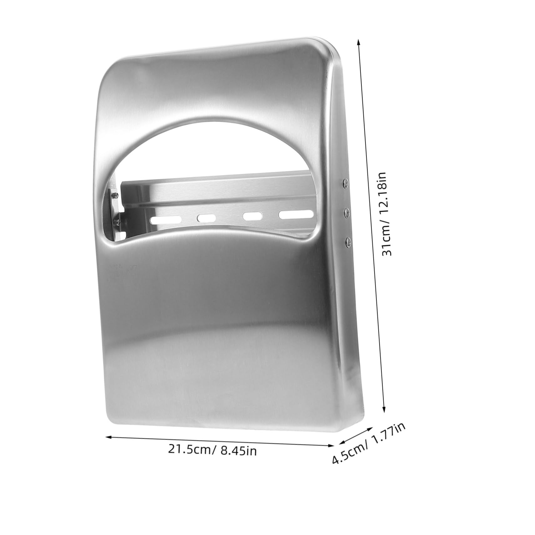 Ciieeo Bathroom Toilet Seat Cover Holder 1/4 Fold Stainless Steel Dispenser for Commercial Use