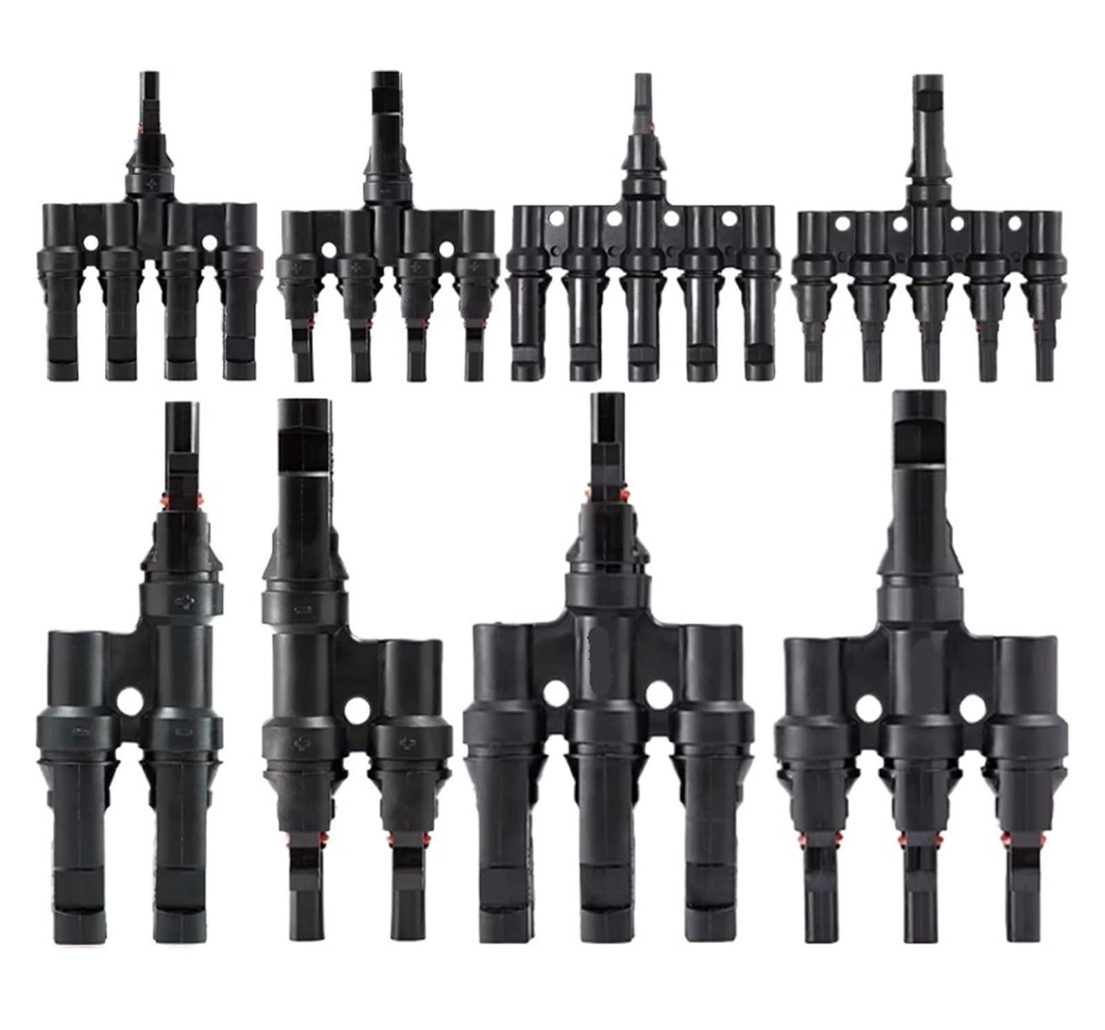 TY Branch Photovoltaik-Stecker 1000 V 30 A PV 2/3/4/5/6 auf 1 Zweig Photovoltaik-Stecker weiblich für PV MC-Kabel, 1 Paar (Y5)