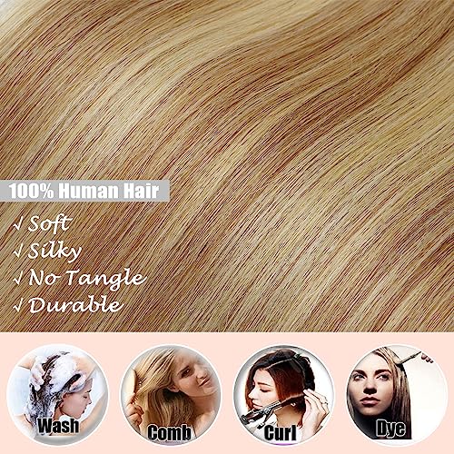 Elailite Hair Extensions Clip in Real Human Hair 8 Pcs Remy Natural Hair Full Head Straight - Image 3