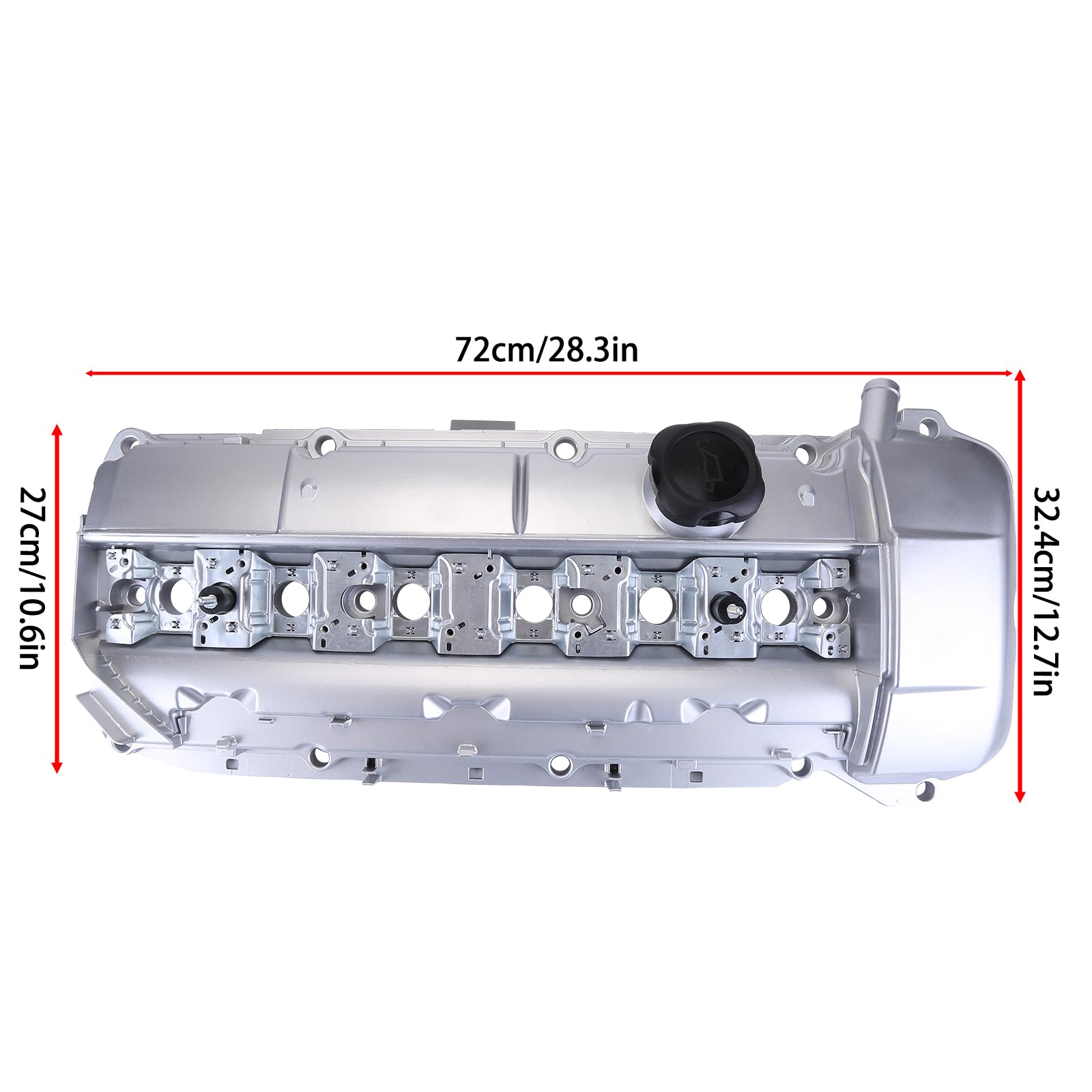 LICHENGTAI Tapa de válvula con junta de repuesto 11121432928 11121437395 compatible con 3er E46 5er E39 7er E38 X5 E53 Z3 Tapa de válvula de culata