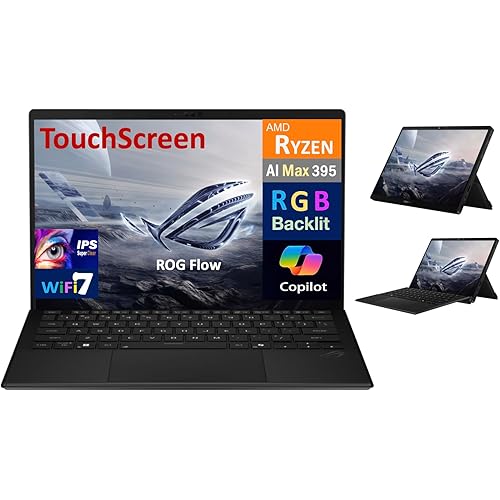 ASUS ROG Flow Creator 2-in-1 Laptop 13.4" Touchscreen IPS WQXGA Display (AMD AMD Ryzen AI MAX+ 395, 128GB LPDDR5X, 2TB M.2 PCIe SSD, RGB KB, WiFi 7, Webcam, Bluetooth 5.4, Win 11 Pro)