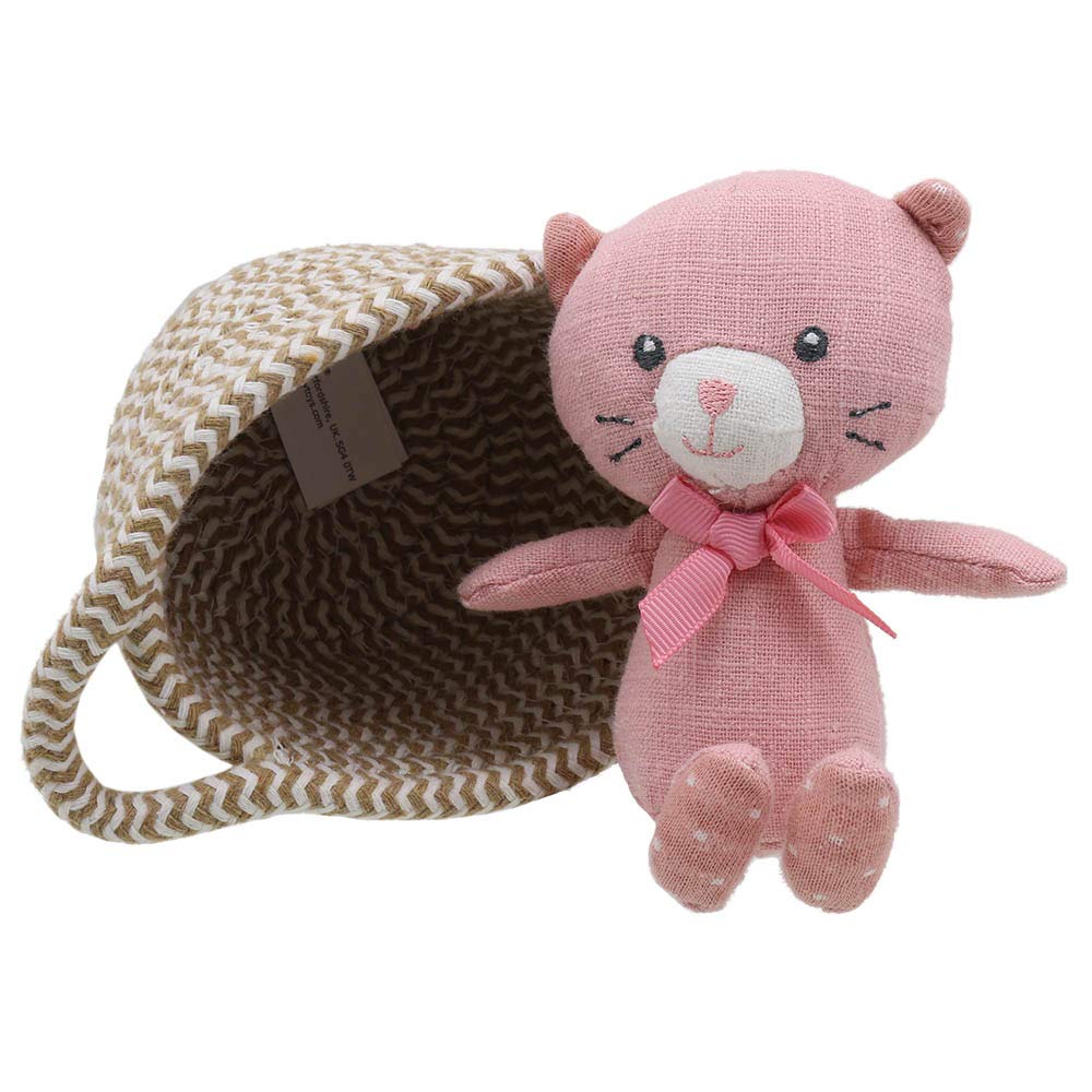 The Puppet Company Wilberry Pets Cat Soft Toy Linen 1 Pack