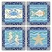 CoasterStone AS9610 Absorbent Coasters, 4-1/4-Inch,"Coastal Icons", Set of 4