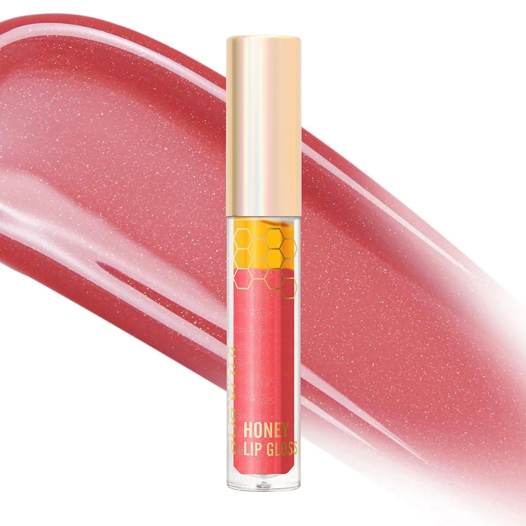 NIKITA.VIVI - Sweet Honey Lip Gloss (#1) | Honey Lip Balm Moisturizing Lip Oil |Hydrating Lip Glow Oil Lip Comfort Oil Shimmer Tinted Hydrating Lip Care Plump Lip Gloss |Lip Moisturizing Plumper Gloss
