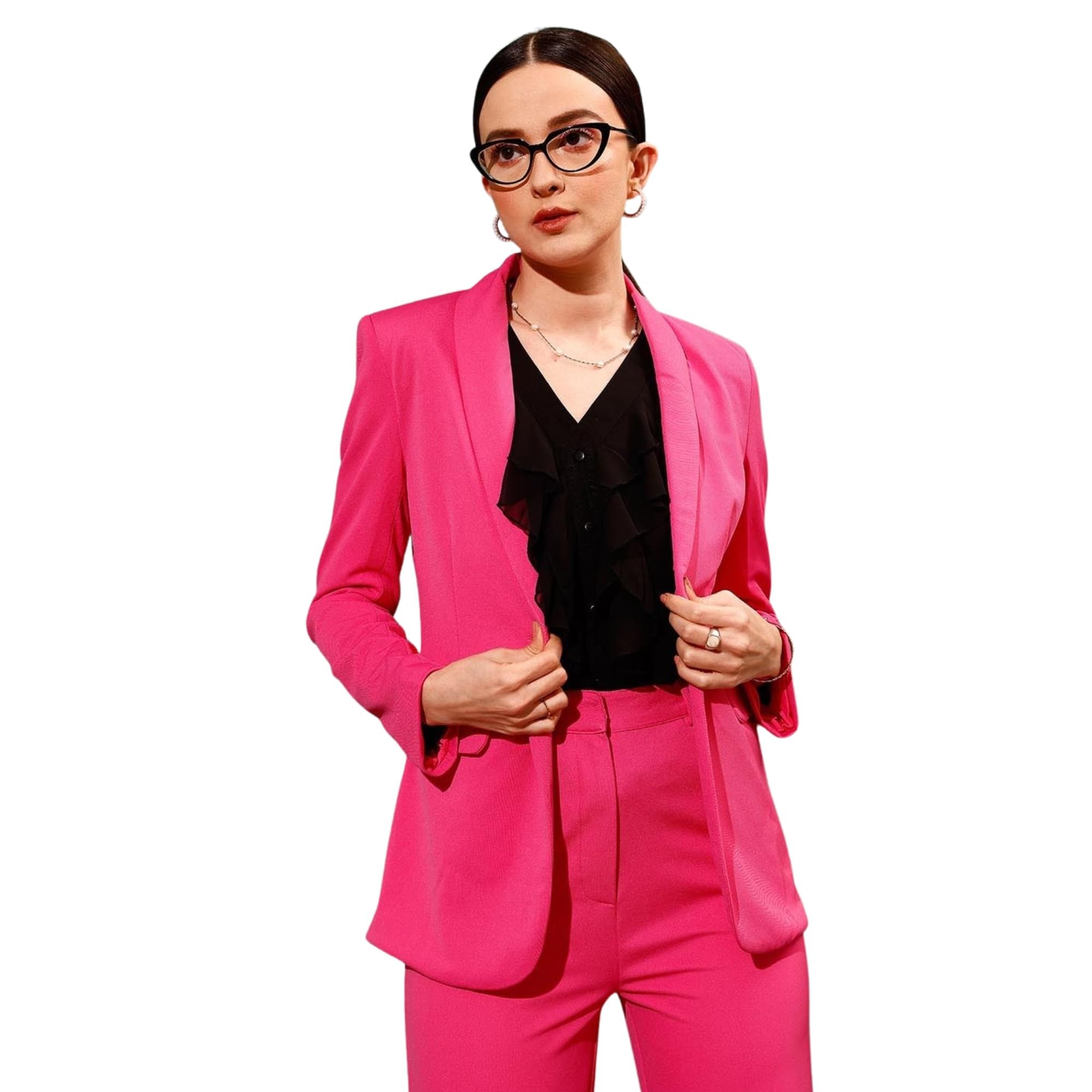 street9 Solid Double Breasted Casual Women Blazer (Pink) | BLZ00005268-picture-16