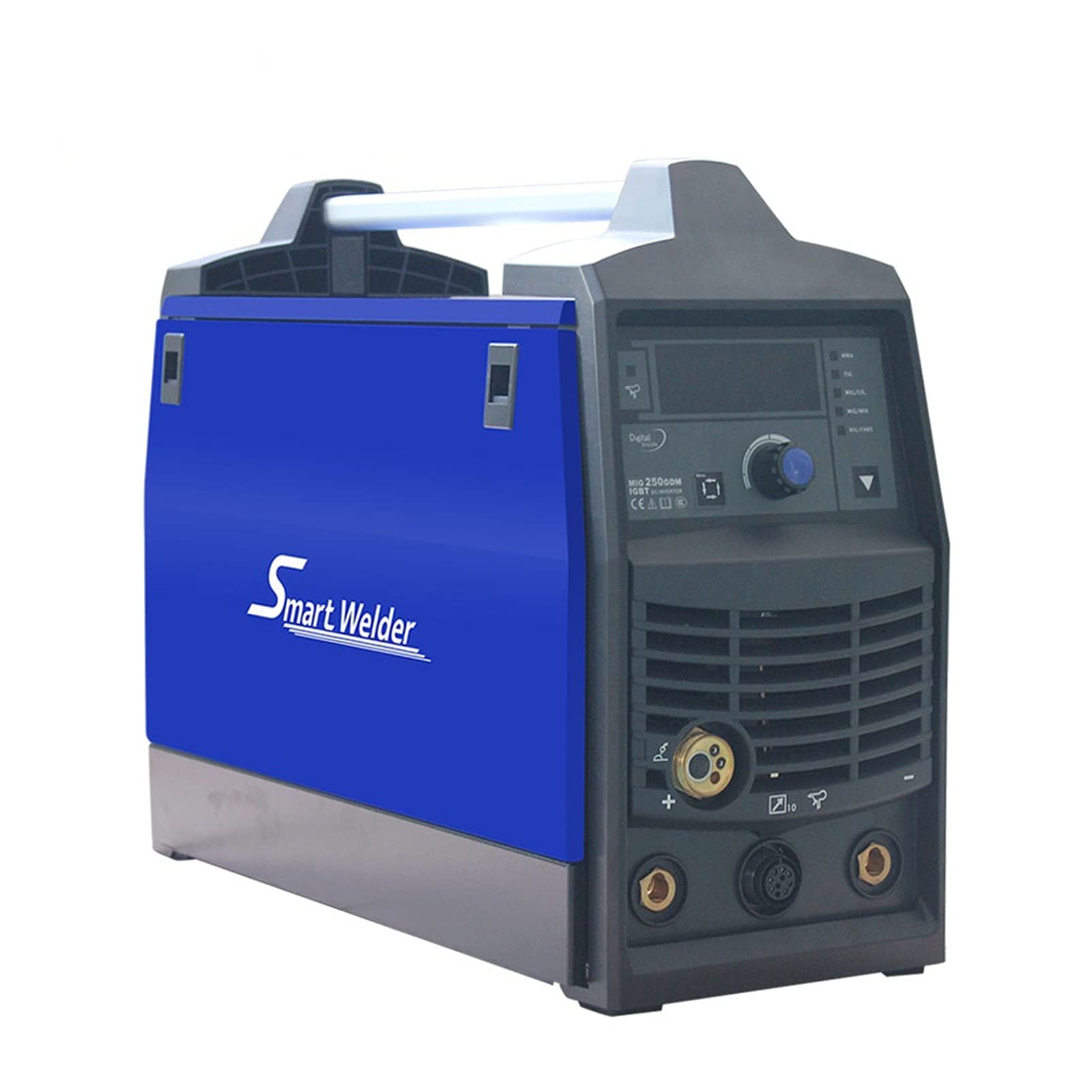 Máquina de soldar, Soldador inteligente MIG250GDM Monofásico 23 0V MIG Máquina de soldadura portátil IGBT MIG TIG MMA Máquina soldadora eléctrica