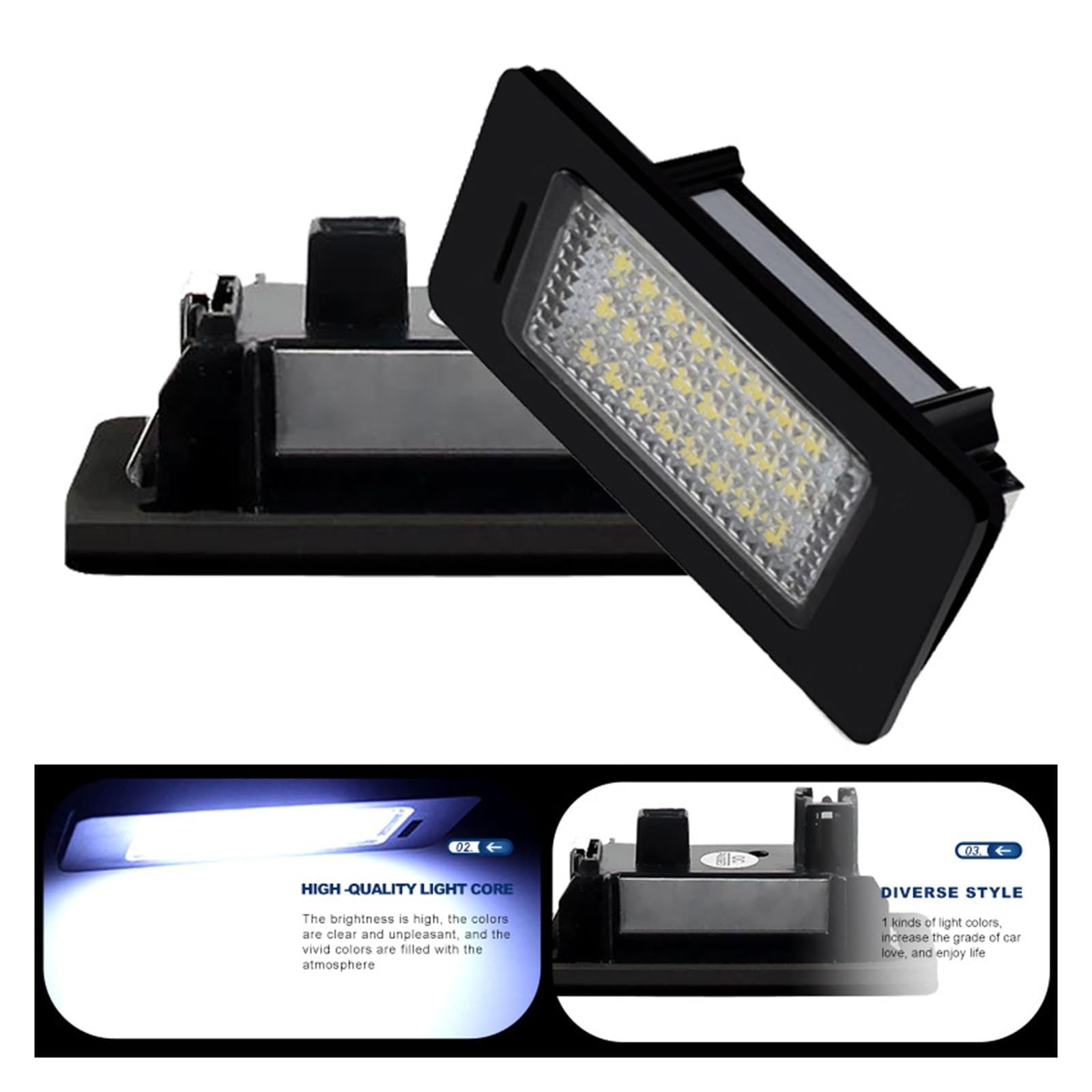 For Volkswagen Sharan 7N 2011+ Auto Canbus Nessun Errore Luminoso LIGHT Luci di Segnalazione Numero di Licenza Luce Targa DC12V Bianco