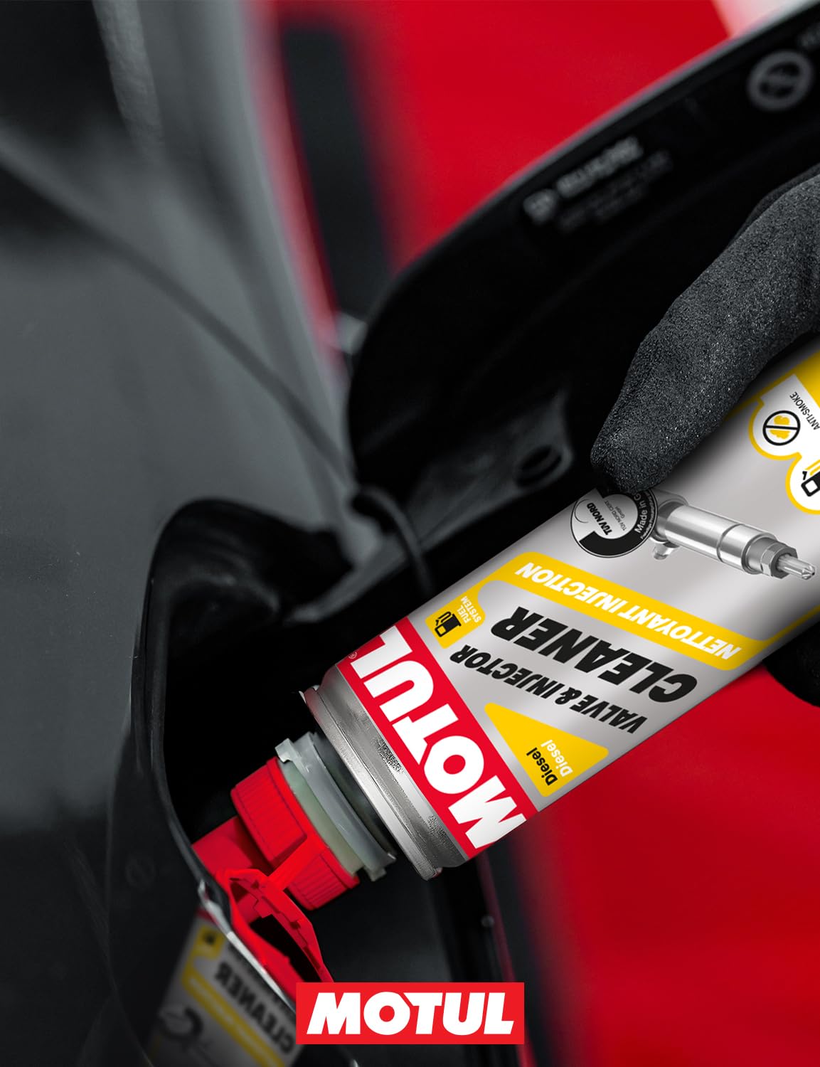 Motul - Detergente Iniettori Diesel - Additivo Curativo per Motori a Diesel - Riduzione dei Consumi e delle Emissioni - Ideale Prima della Revisione - Valve & Injector Cleaner Diesel - 300 ml
