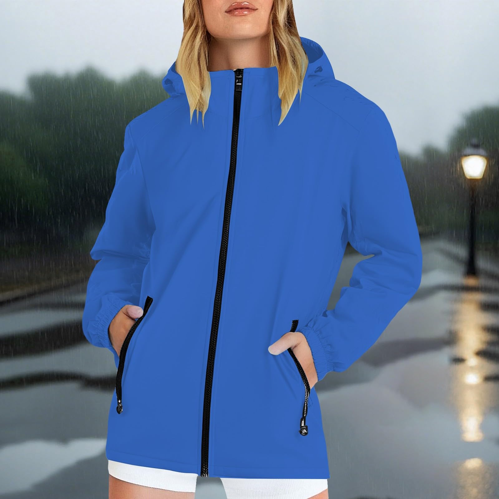 Giacca Da Donna Sottile Con Colletto Rialzato, Soprabito, Viaggio E Campeggio Cappotto 58 Soft Shell Vento Impermeabile 100 Grammi Tecnica Corsa Giacche Antipioggia Anti Pioggia Giubbino