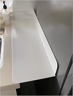 Kitchen Refrigerator Gap Partition, Punch-free Adhesive Storage Board Countertop Gap Extension Board Countertop and Wall Gap Covering No Punch Required to Paste(30x15cm/11.8x5.9)