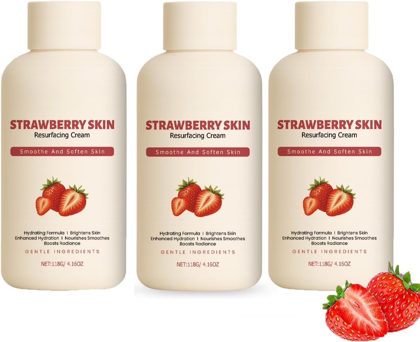 Crème Resurfaçante Fraise – Crème exfoliante – Hydratante et légère