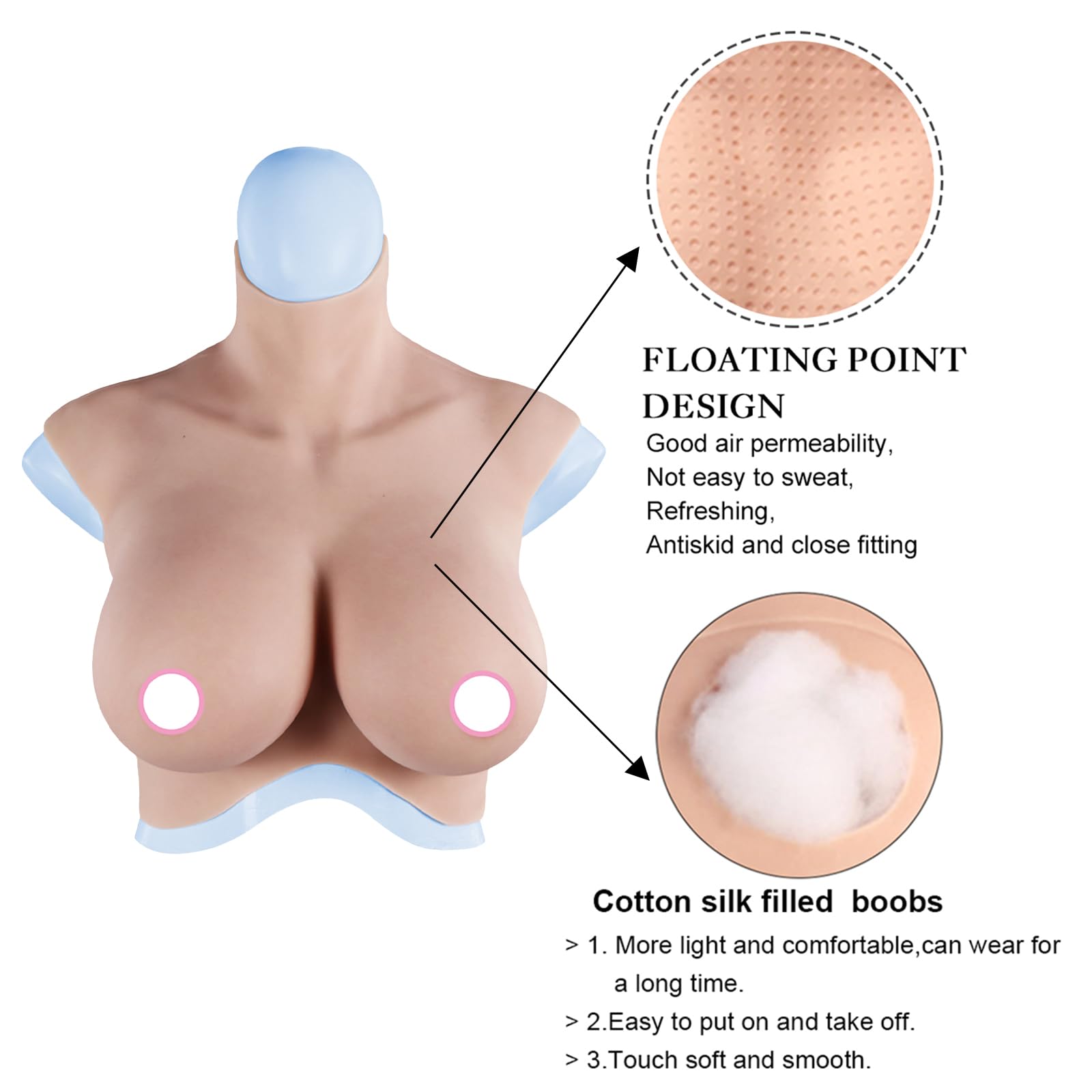 Seni in Silicone 7a Grado Petto finto Artificiale per Crossdresser Transgender Mastectomia