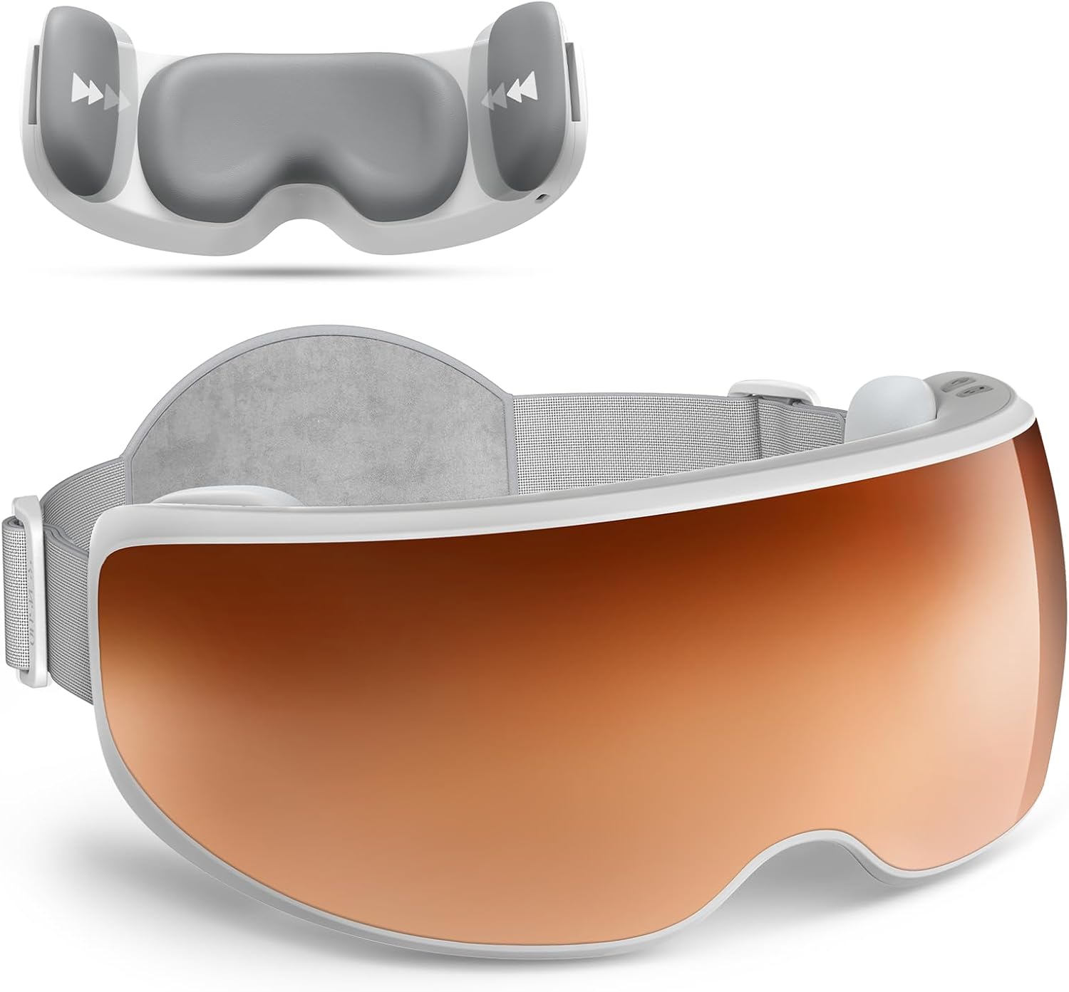 RENPHO Eyeris Calina Eye Temple Massager for Migraines, FSA Eligible HSA, Birthday Valentines Day Gifts for Women Men, Voice Control, Slidable Temple Massage Cushions, Heated Eye Mask