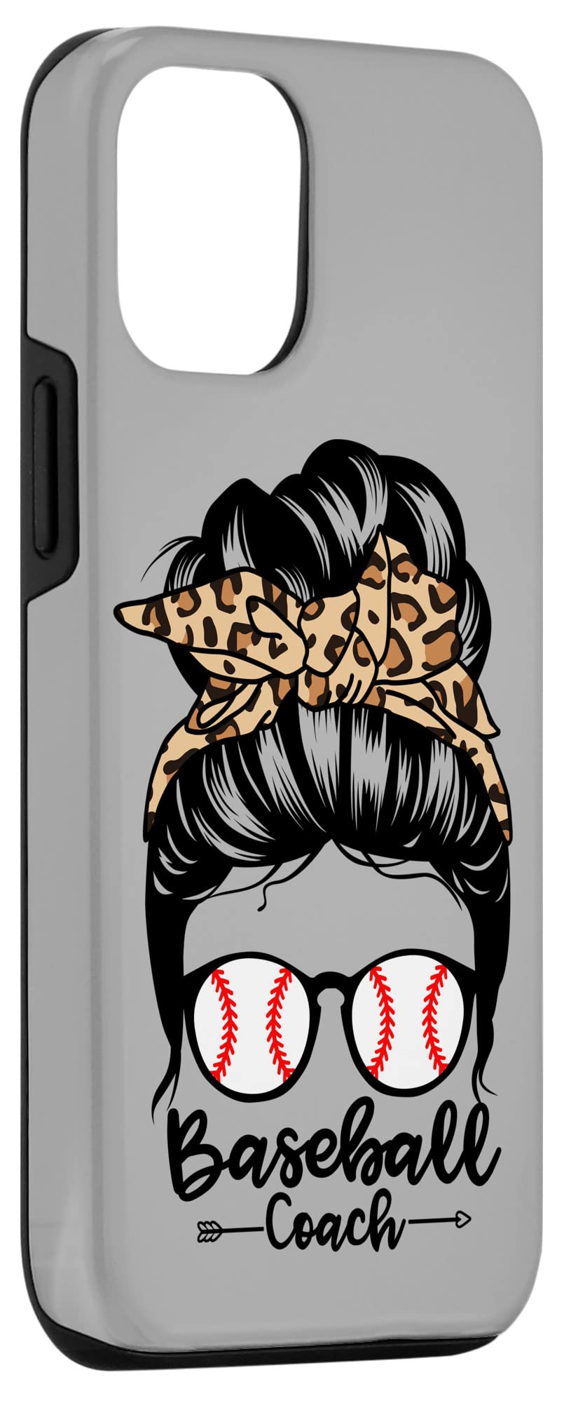 Amazon.com: iPhone 12/12 Pro Baseball Coach Life Messy Bun Hair Funny  Baseball Player Case : Cell Phones & Accessories
