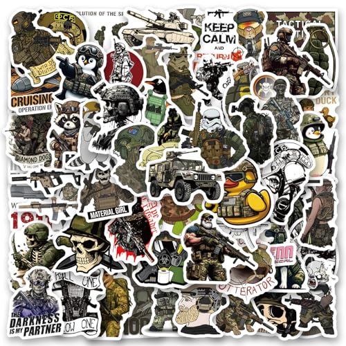 120Pcs Tactical Stickers for Men Gun Sticker Pack - Gifts for Gun Enthusiasts - Funny Military Decals - Gift for Women & Men