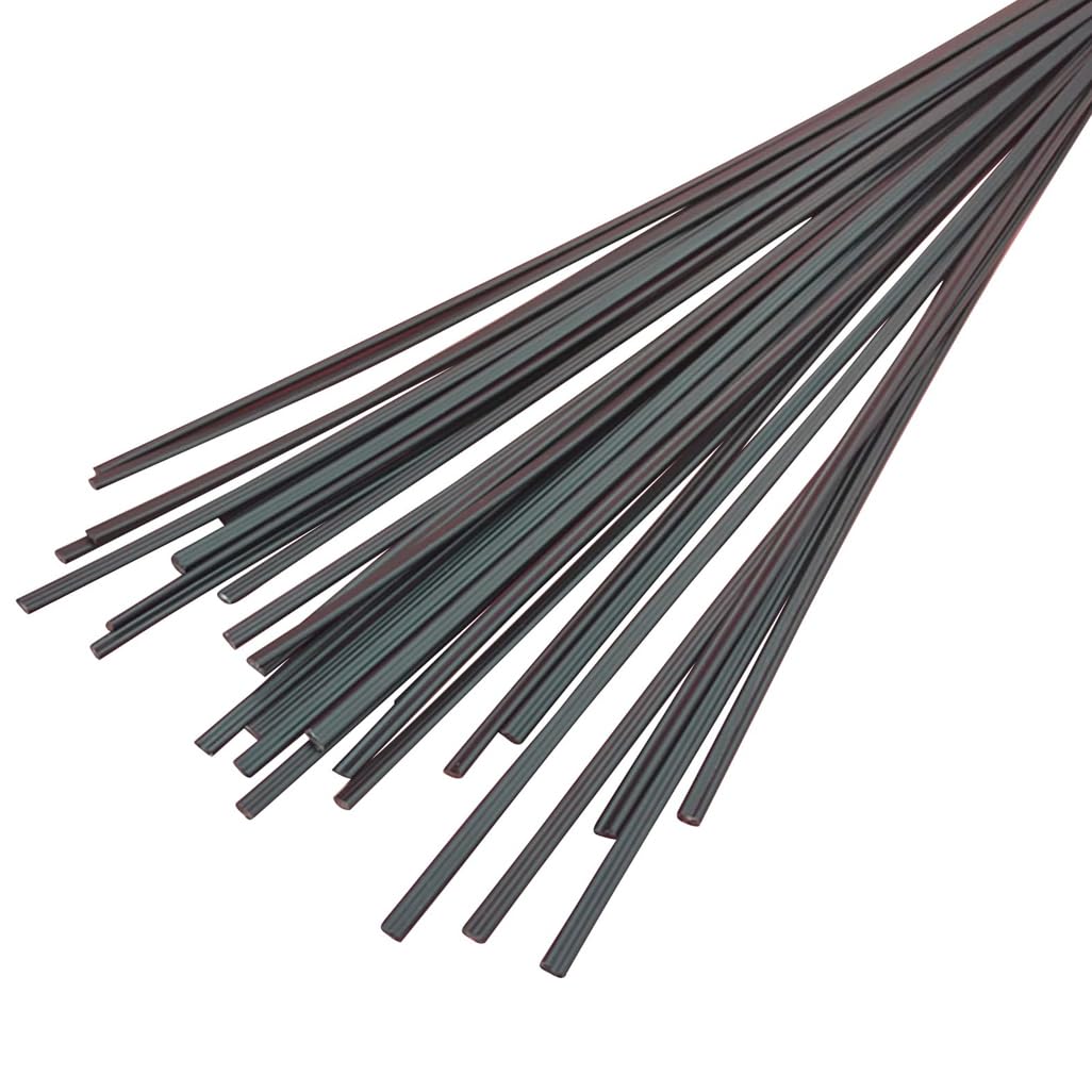 BDMRY Plastic Welding Rods,Plastic Welder Strips,Sticks HD-PE Material 50Pcs Red,Length:1meter Width * Thickness: : 5.2*2.5mm black
