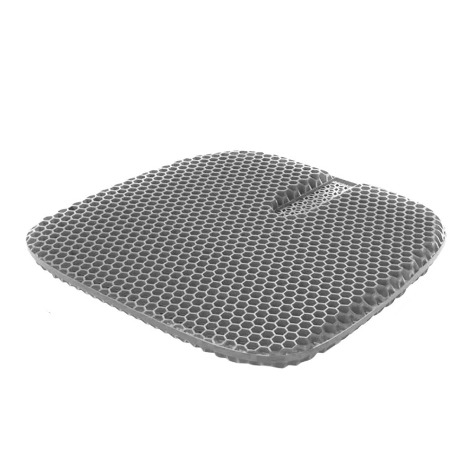EGwvdgmb Gel Cooling Car Seat Cushion, Gel Cooling Car Seat Cushion Breathable Honeycomb Pad Support Long Sitting Design Grey