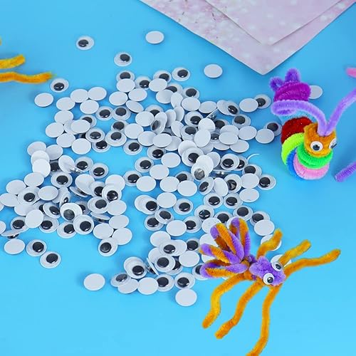 Miniatura 2 de 200 unidades de ojos Googly con autoadhesivos de plástico negro y blanco calcomanías Google ojos para proyectos de manualidades de bricolaje