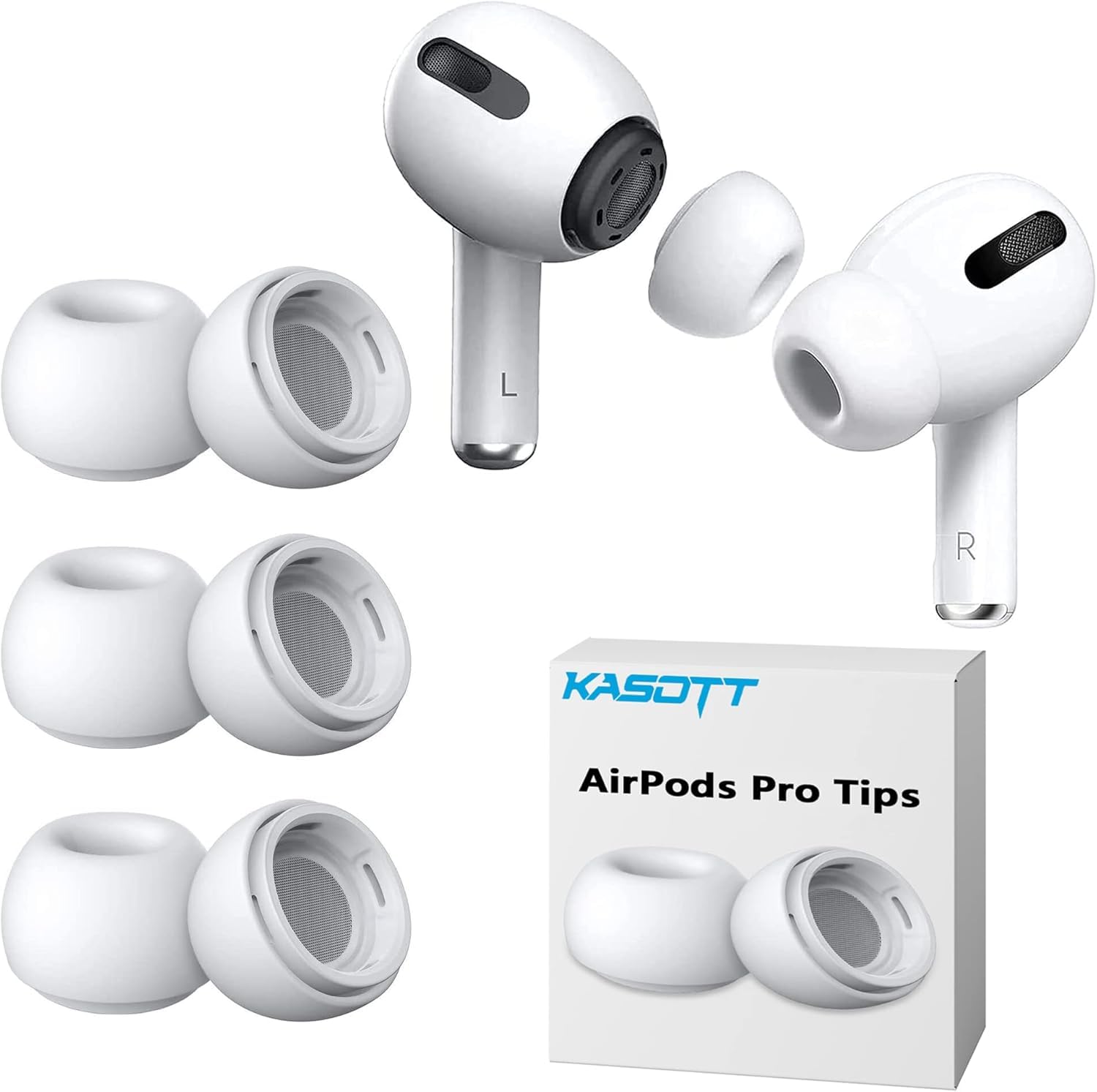 AirPods Pro 本体　カバー・イヤーチップ付き Amazon | KASOTT AirPods Pro イヤーピース シリコンイヤー