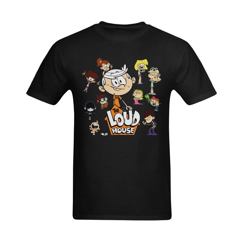 Men's Cover Loud House Kids Art Design T-Shirt - Art T-Shirt US Size L Black