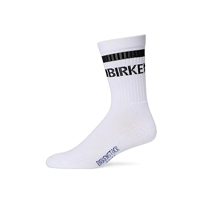 Birkenstock Cotton Crew Stripe Socks Crew Cut Socks Shoes White/Black