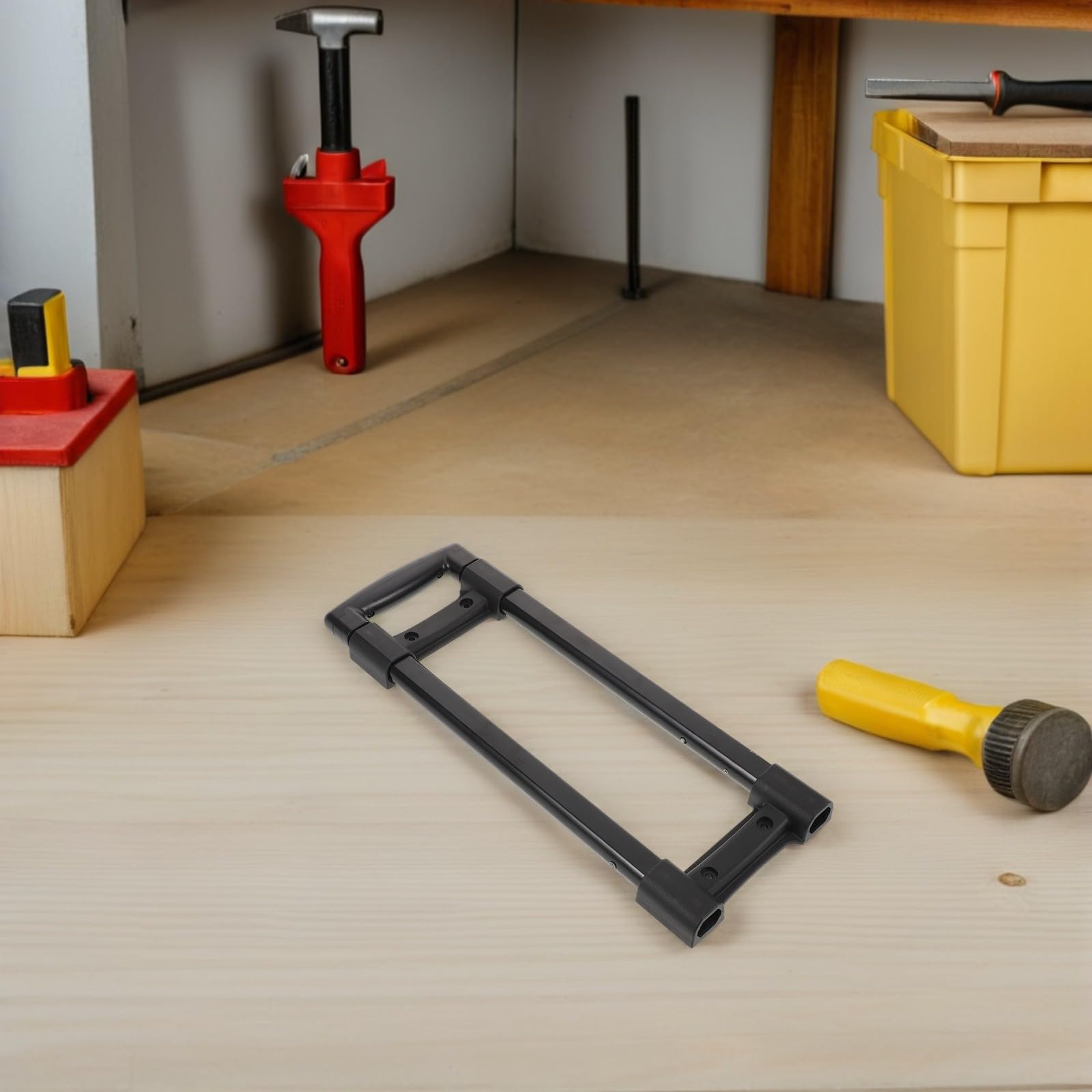 Genérico Mango de Agarre Telescópico para Maletas y Carritos, Asa de Repuesto de Aluminio Estructura de Hierro, Altura Ajustable, Accesorio Versátil para Equipaje en Desplazamientos