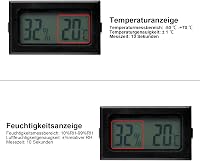 DAWRIS 5 db Mini Digitális Hőmérő Páratartalom Mérő LCD Kijelzővel 6