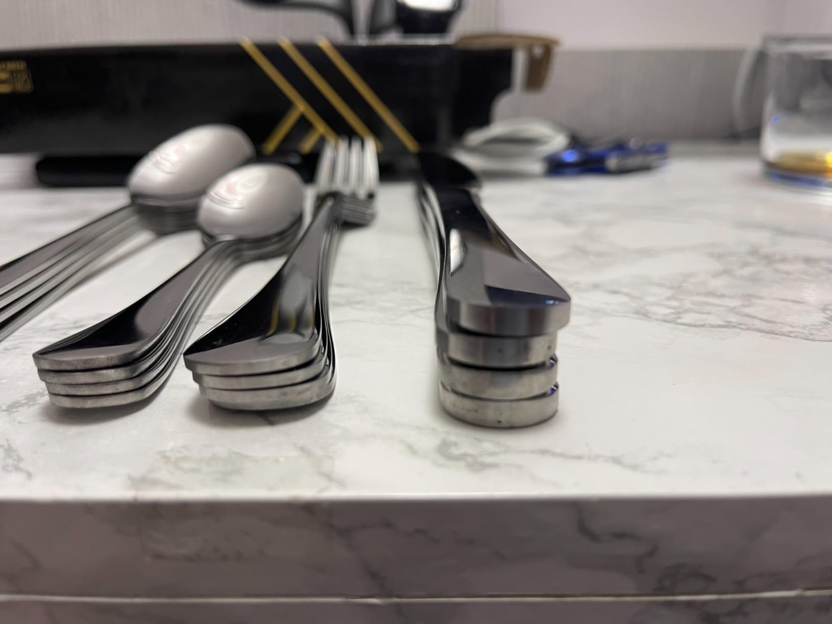 20-Piece Silverware Set, AORESAC Flatware Set For 4, Butterfly Flower Design, Mirror Polish, Forks Spoons, And Knives Set For Home And Kitchen, Dishwasher Safe (Silver - View #6